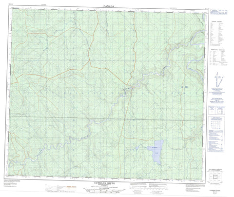 083L10 Cutbank River Canadian topographic map, 1:50,000 scale