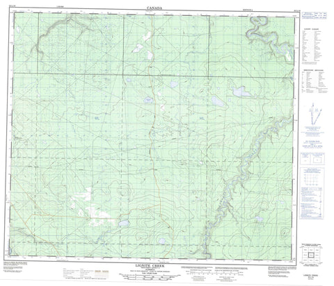 083L16 Lignite Creek Canadian topographic map, 1:50,000 scale