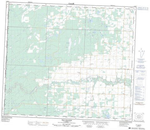 083M04 Rio Grande Canadian topographic map, 1:50,000 scale