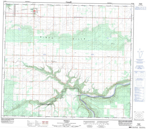 083M09 Peoria Canadian topographic map, 1:50,000 scale