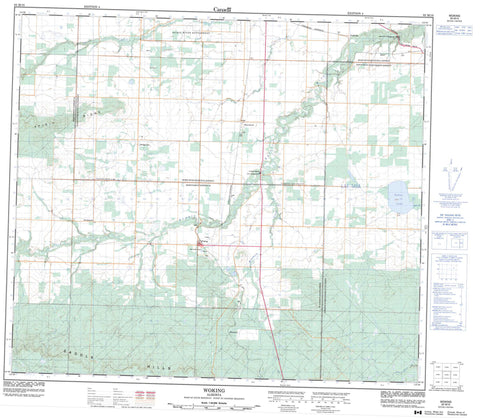 083M10 Woking Canadian topographic map, 1:50,000 scale