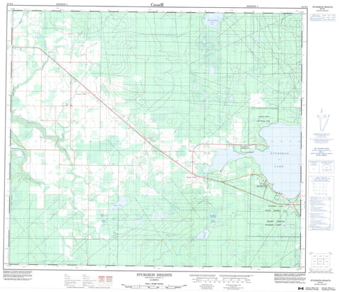 083N04 Sturgeon Heights Canadian topographic map, 1:50,000 scale