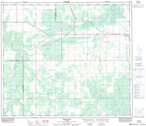 083N07 Triangle Canadian topographic map, 1:50,000 scale