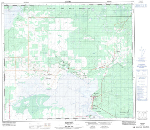 083N09 Grouard Canadian topographic map, 1:50,000 scale