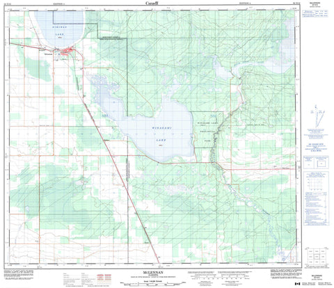 083N10 Mclennan Canadian topographic map, 1:50,000 scale