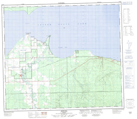 083O06 Kinuso Canadian topographic map, 1:50,000 scale