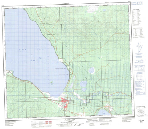 083O07 Slave Lake Canadian topographic map, 1:50,000 scale