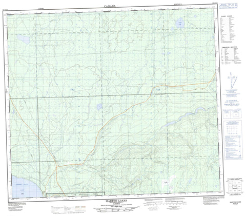 083O10 Marten Lakes Canadian topographic map, 1:50,000 scale