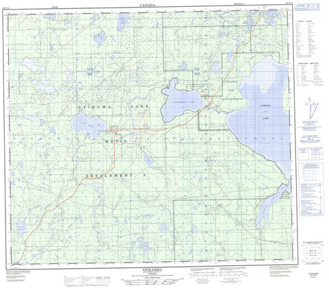 083O13 Atikameg Canadian topographic map, 1:50,000 scale