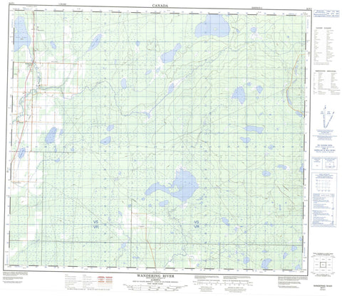 083P01 Wandering River Canadian topographic map, 1:50,000 scale