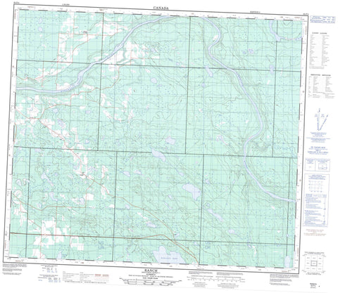 083P04 Ranch Canadian topographic map, 1:50,000 scale