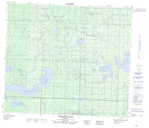 083P05 Fawcett Lake Canadian topographic map, 1:50,000 scale