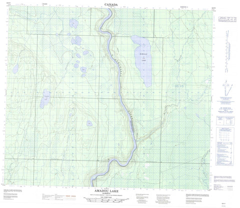 083P07 Amadou Lake Canadian topographic map, 1:50,000 scale