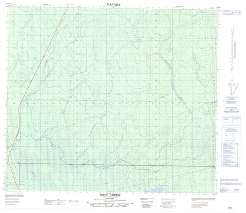 083P08 Eric Creek Canadian topographic map, 1:50,000 scale