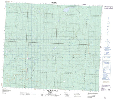 083P12 Pelican Mountain Canadian topographic map, 1:50,000 scale