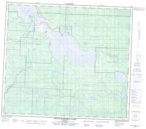 083P13 South Wabasca Lake Canadian topographic map, 1:50,000 scale