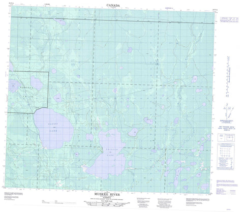 083P14 Muskeg River Canadian topographic map, 1:50,000 scale