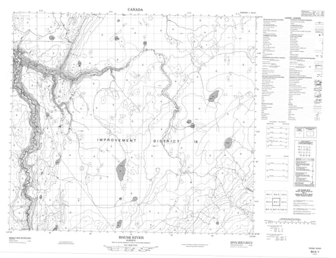 084A01 House River Canadian topographic map, 1:50,000 scale