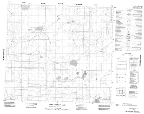 084A06 Wood Buffalo Lake Canadian topographic map, 1:50,000 scale