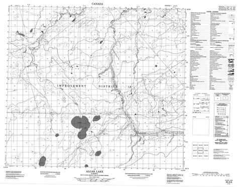 084A08 Algar Lake Canadian topographic map, 1:50,000 scale