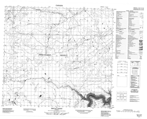 084A10 Brule Point Canadian topographic map, 1:50,000 scale