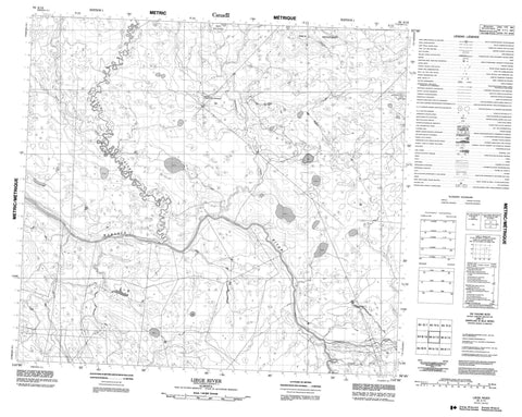 084A13 Liege River Canadian topographic map, 1:50,000 scale