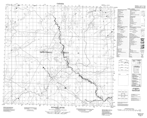 084A15 Dunkirk River Canadian topographic map, 1:50,000 scale