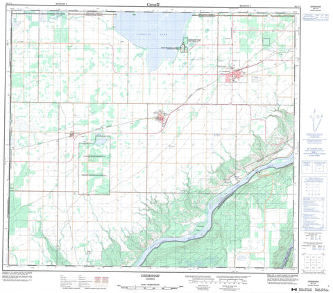 084C04 Grimshaw Canadian topographic map, 1:50,000 scale