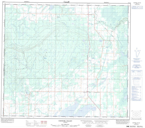 084C05 Chinook Valley Canadian topographic map, 1:50,000 scale