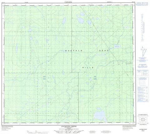 084C15 Jackpine Creek Canadian topographic map, 1:50,000 scale