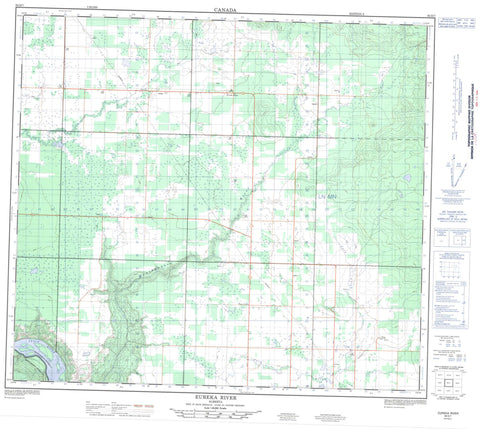 084D07 Eureka River Canadian topographic map, 1:50,000 scale