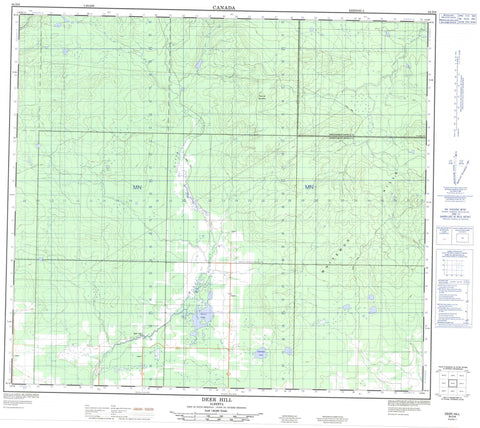 084D08 Deer Hill Canadian topographic map, 1:50,000 scale