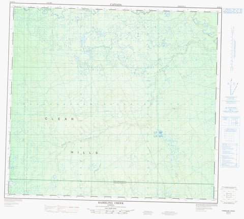 084D15 Rambling Creek Canadian topographic map, 1:50,000 scale