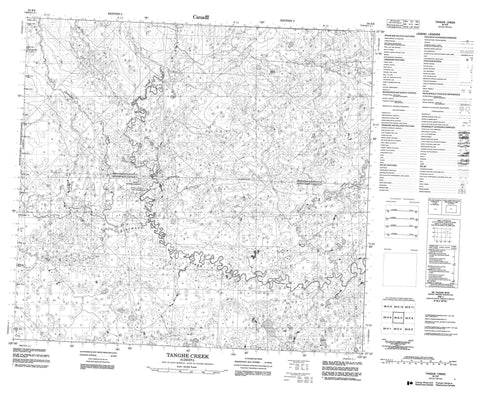 084E05 Tanghe Creek Canadian topographic map, 1:50,000 scale