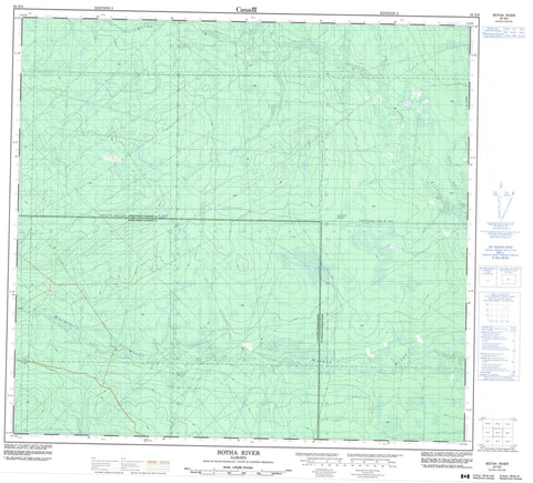 084E08 Botha River Canadian topographic map, 1:50,000 scale