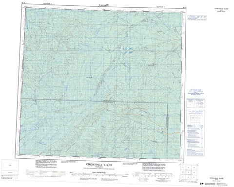 084E Chinchaga River Canadian topographic map, 1:250,000 scale