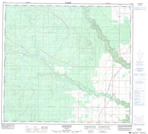 084F04 Hotchkiss Canadian topographic map, 1:50,000 scale