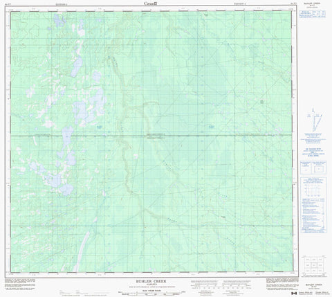 084F07 Buhler Creek Canadian topographic map, 1:50,000 scale