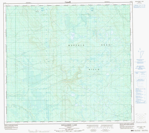 084F09 Donaldson Lake Canadian topographic map, 1:50,000 scale