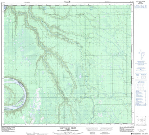 084F10 Wolverine River Canadian topographic map, 1:50,000 scale