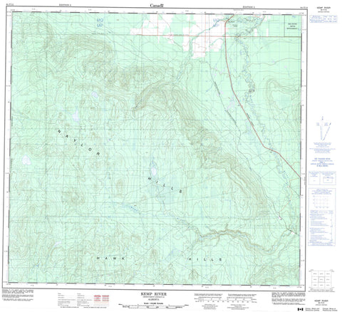 084F12 Kemp River Canadian topographic map, 1:50,000 scale