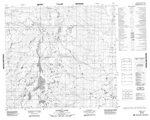 084G04 Russell Lake Canadian topographic map, 1:50,000 scale