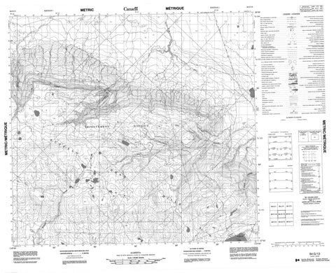 084G13 No Title Canadian topographic map, 1:50,000 scale