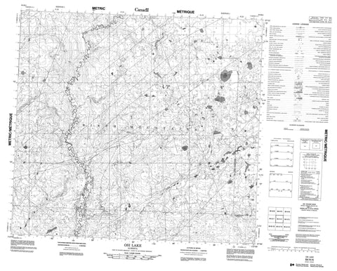 084H04 Osi Lake Canadian topographic map, 1:50,000 scale