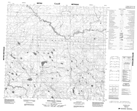 084H11 Bergeron Creek Canadian topographic map, 1:50,000 scale