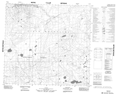 084H15 No Title Canadian topographic map, 1:50,000 scale