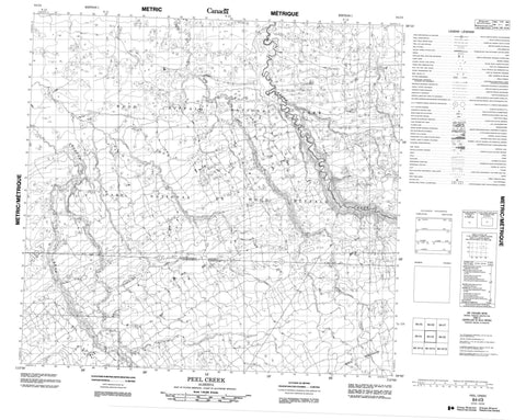 084I03 Peel Creek Canadian topographic map, 1:50,000 scale