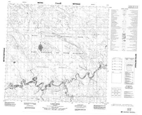 084I06 Lake Dene Canadian topographic map, 1:50,000 scale