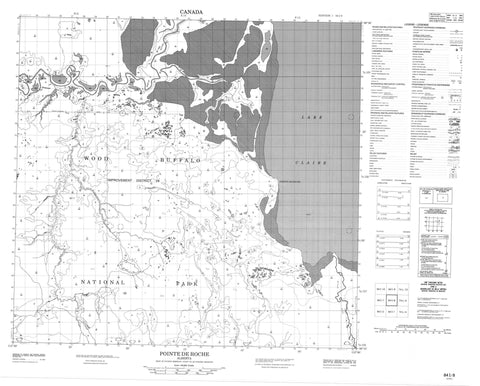 084I08 Pointe De Roche Canadian topographic map, 1:50,000 scale