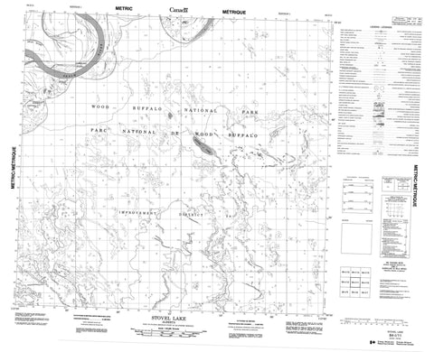 084I11 Stovel Lake Canadian topographic map, 1:50,000 scale